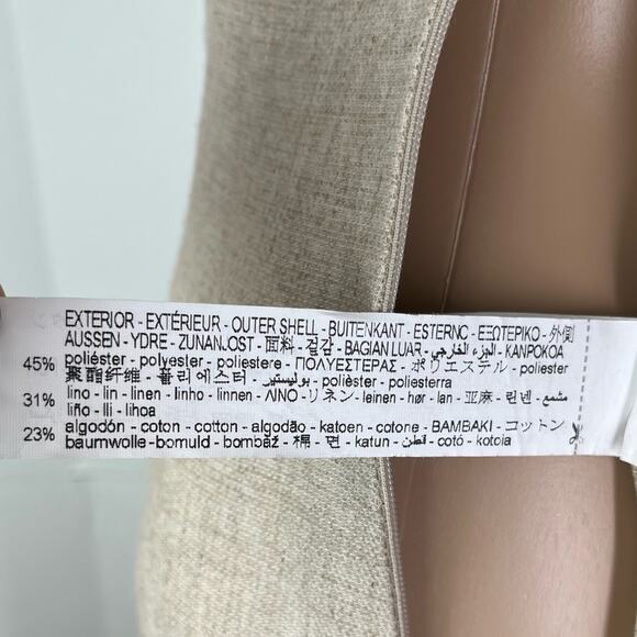 Zara Blazer Cut Out Linen Blend Trending Mini Dress Limited Edition - Picture 13 of 15